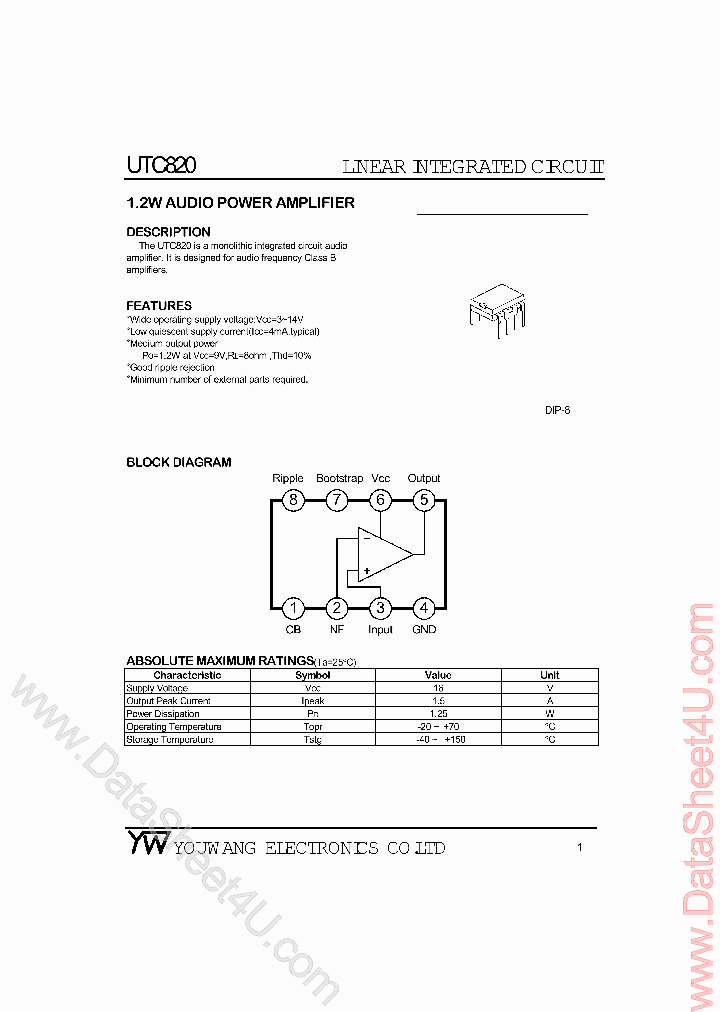 UTC820_2123465.PDF Datasheet