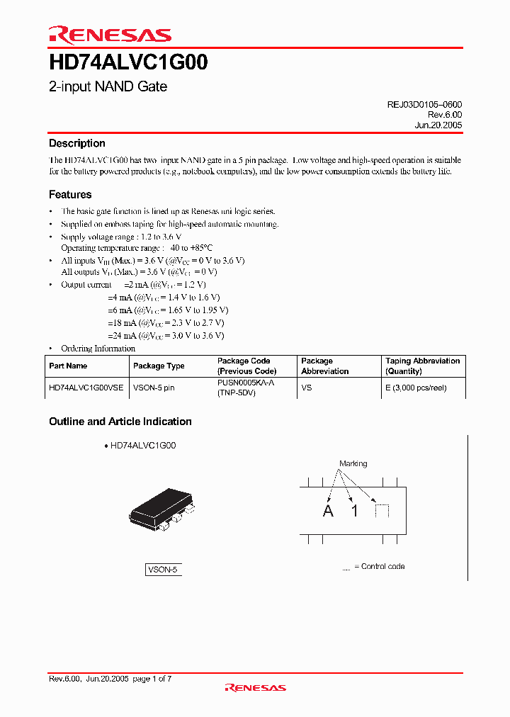 HD74ALVC1G00_2126132.PDF Datasheet