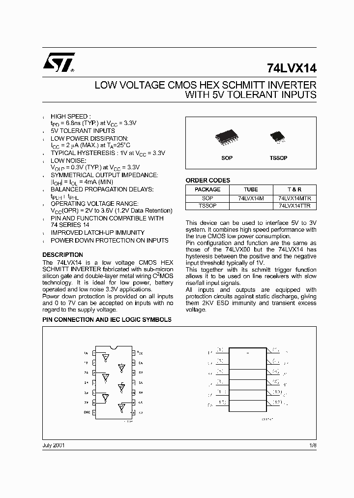 74LVX14M_2126855.PDF Datasheet