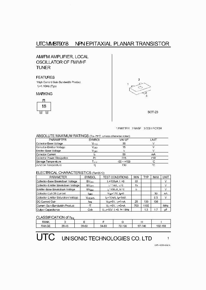 MMBT9018_2131595.PDF Datasheet