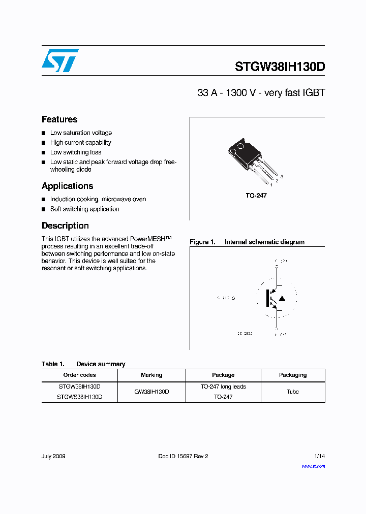 STGW38IH130D_2135396.PDF Datasheet