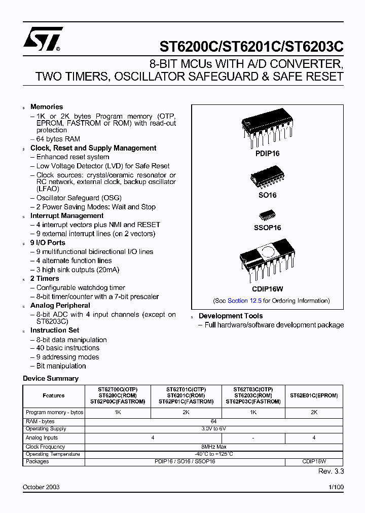 ST62T03CN6_2136250.PDF Datasheet