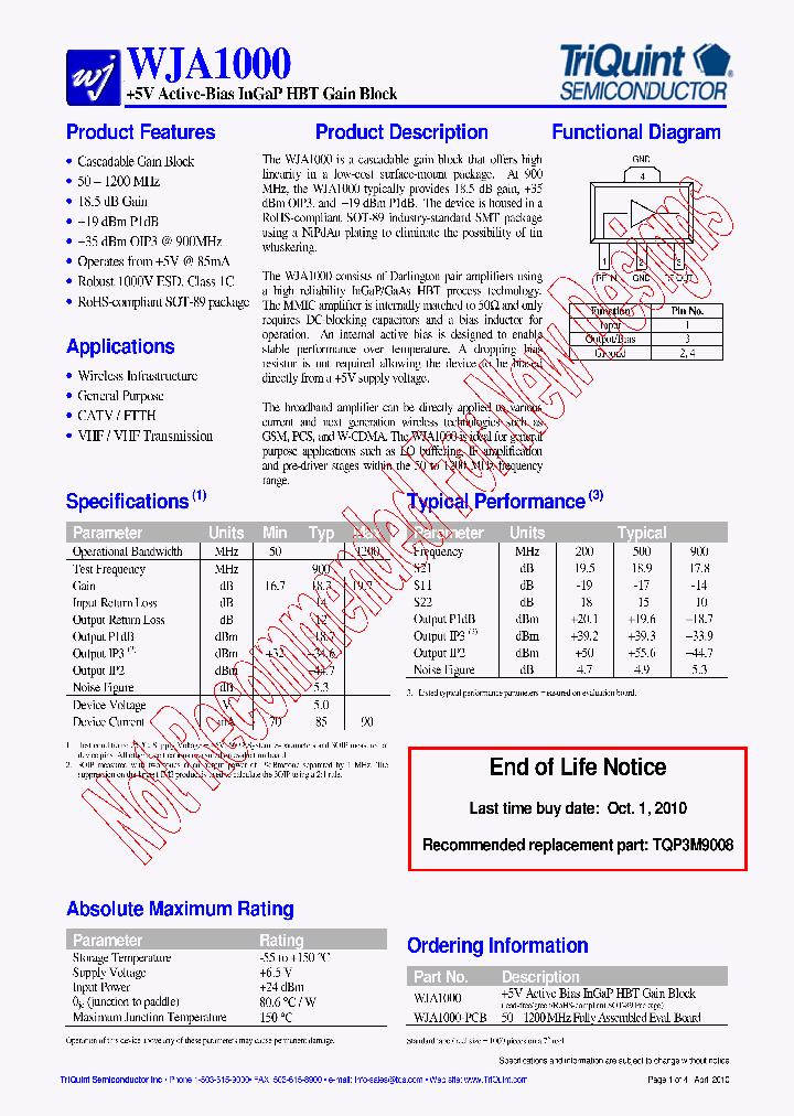 WJA1000-PCB_2136864.PDF Datasheet