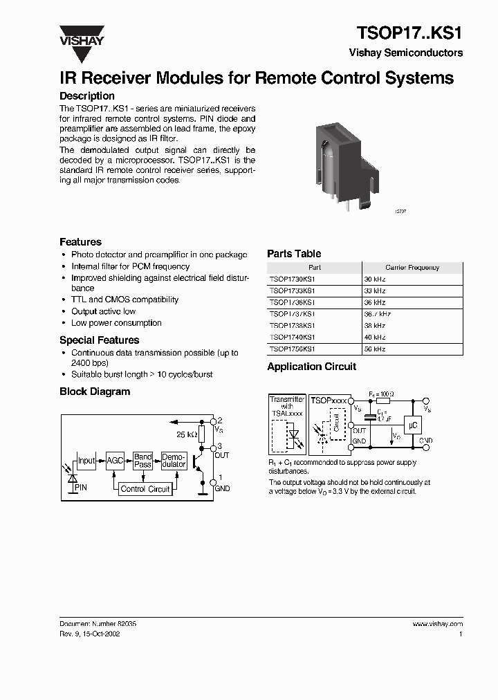TSOP17KS1_2139795.PDF Datasheet
