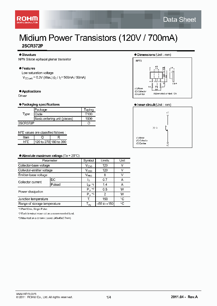 2SCR372P_2141366.PDF Datasheet