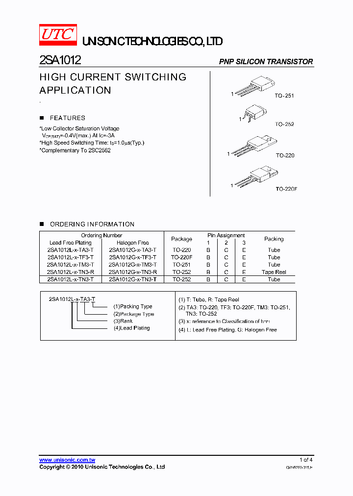 2SA1012G-X-TA3-T_2149725.PDF Datasheet