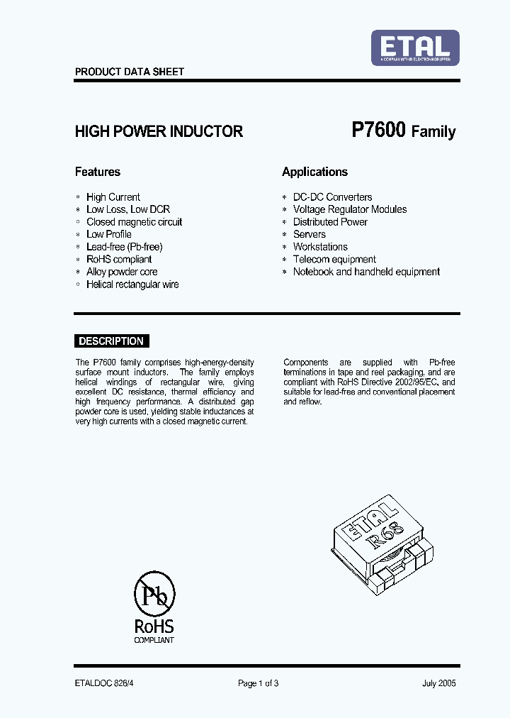 P7600-2R7MT_2153970.PDF Datasheet
