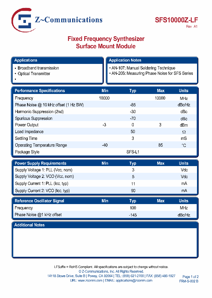 SFS10000Z-LF10_2157747.PDF Datasheet