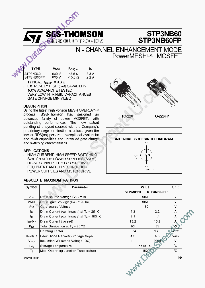 P3NB60FP_2160076.PDF Datasheet