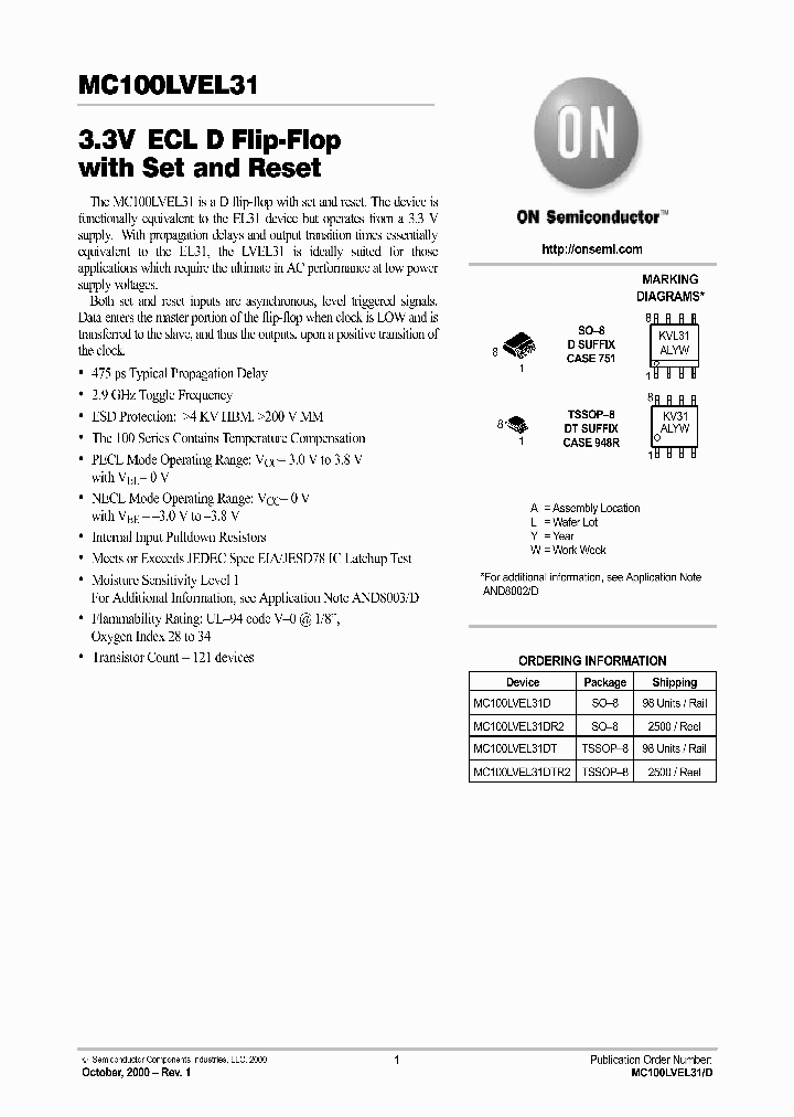 MC100LVEL31-D_2167538.PDF Datasheet