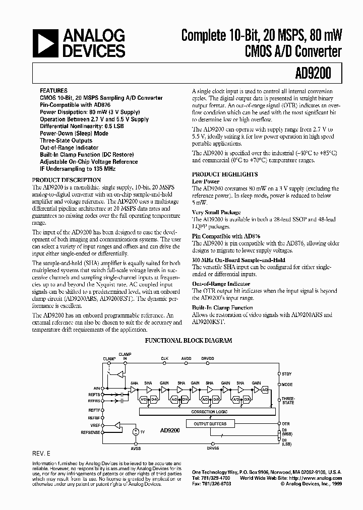 AD9200ARS_2170594.PDF Datasheet