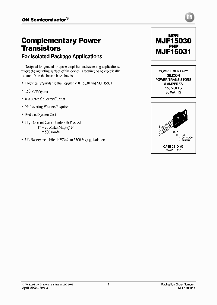 MJF15030-D_2171387.PDF Datasheet