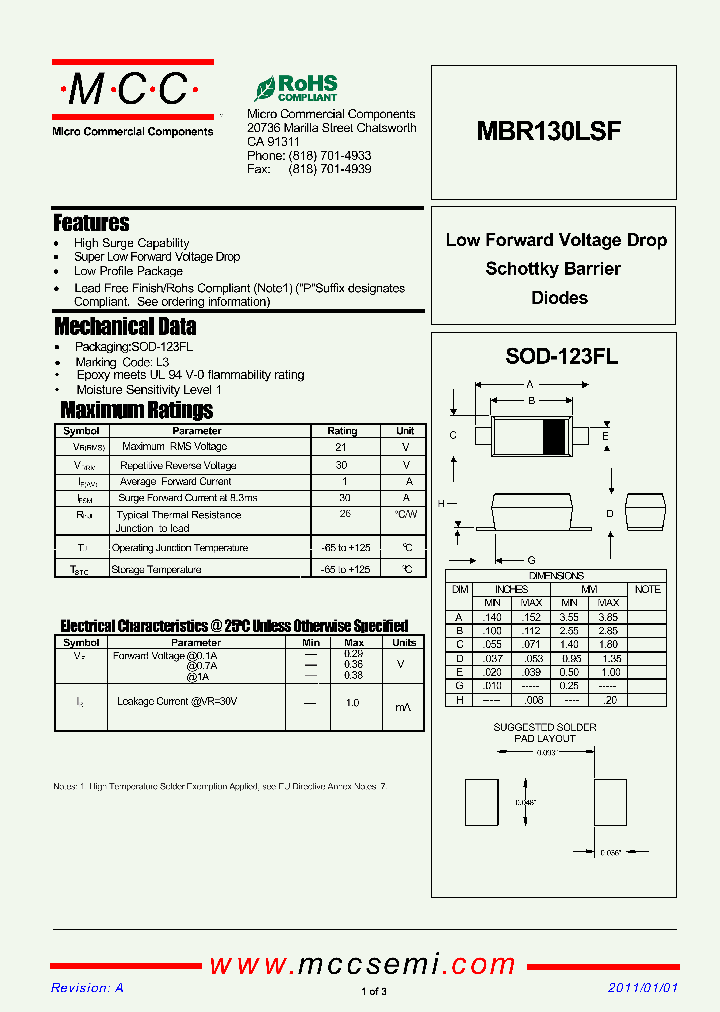 MBR130LSF_2170778.PDF Datasheet