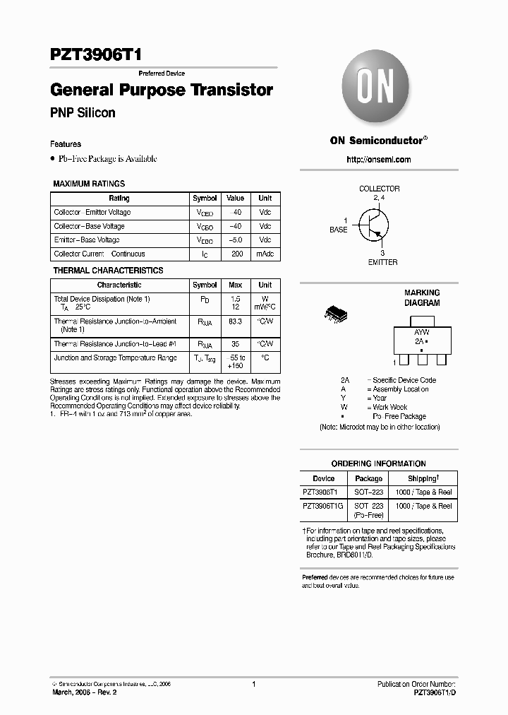 PZT3906T1_2167839.PDF Datasheet