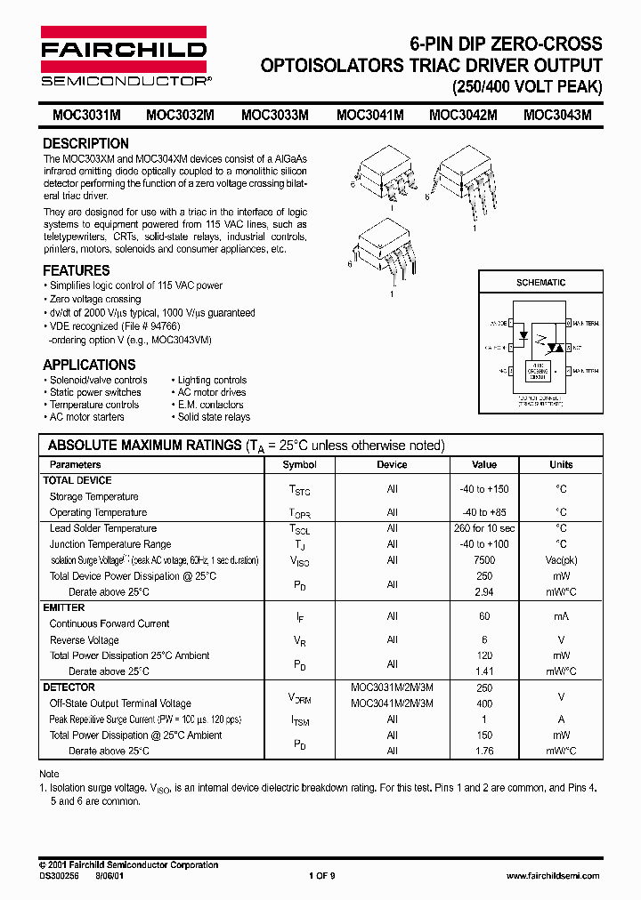 MOC3031FM_2178075.PDF Datasheet