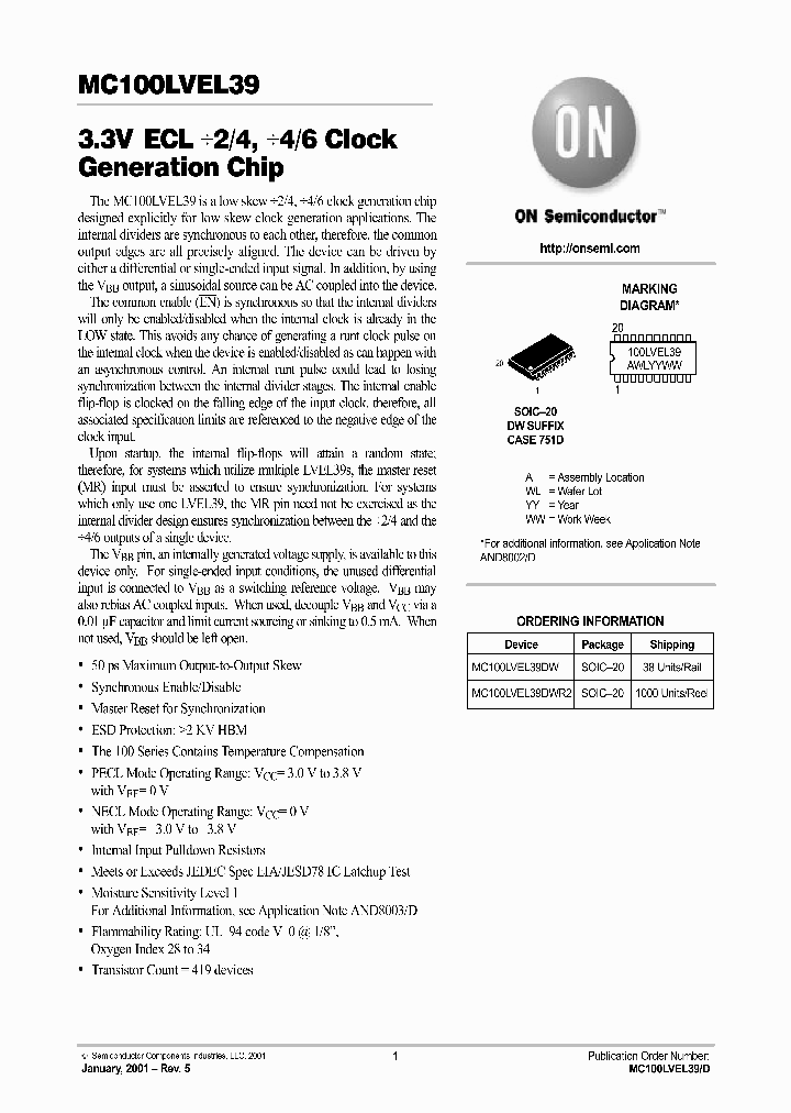 MC100LVEL39-D_2179688.PDF Datasheet