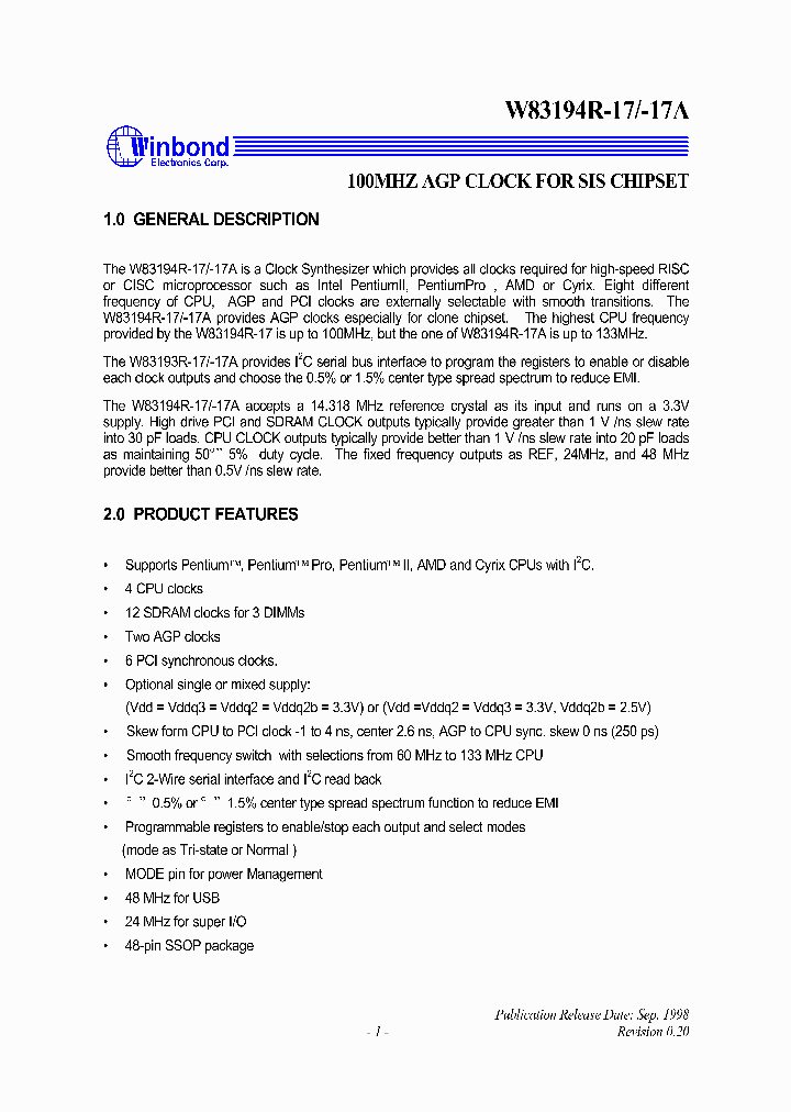 W83194R-17A_2180022.PDF Datasheet