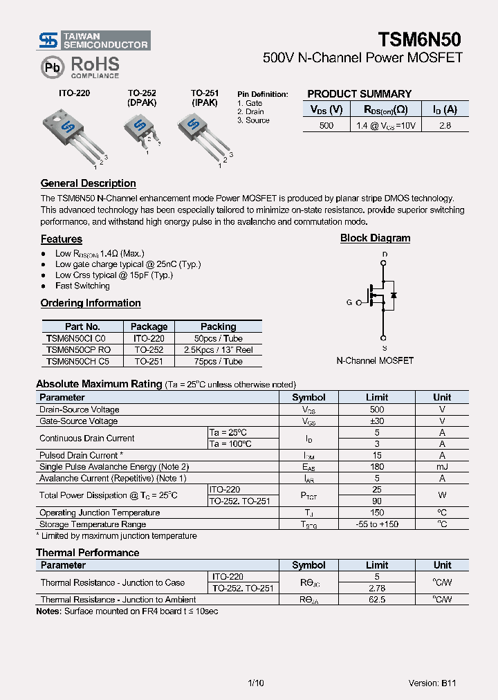 TSM6N50CIC0_2180186.PDF Datasheet