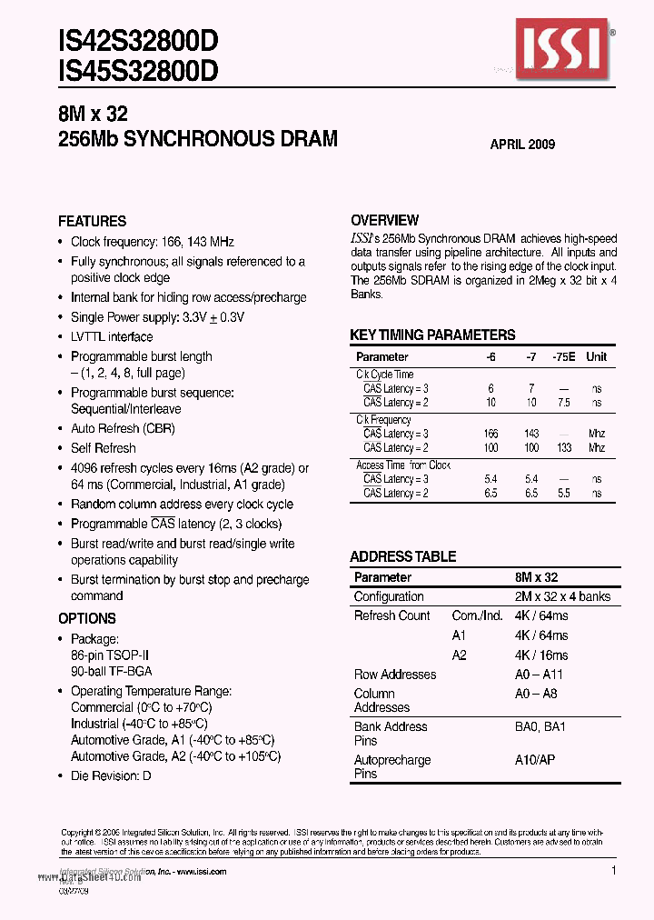 IS42S32800D_2180242.PDF Datasheet