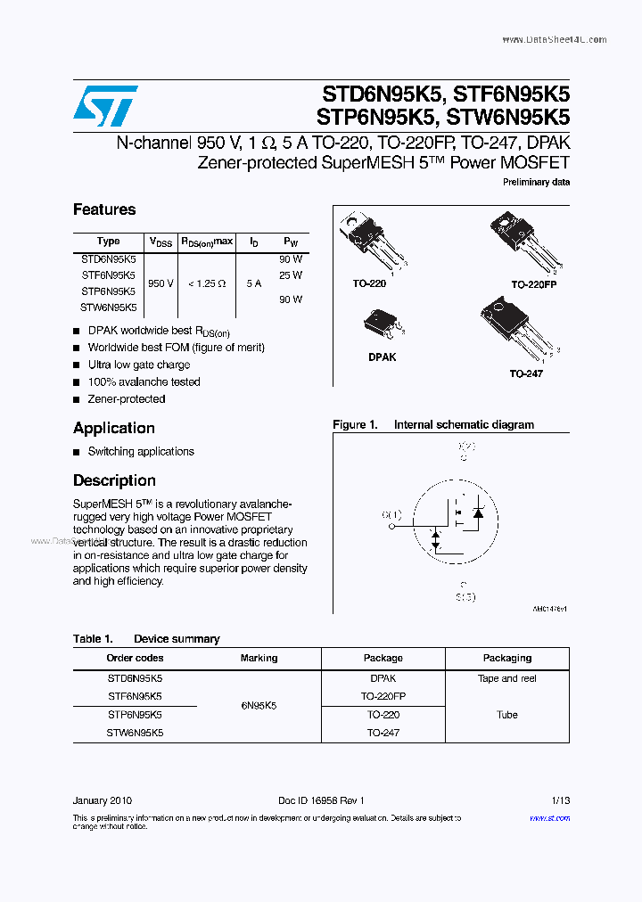 STP6N95K5_2183220.PDF Datasheet