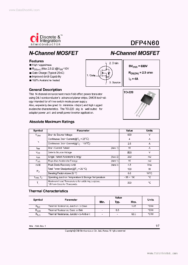 DFP4N60_2192439.PDF Datasheet