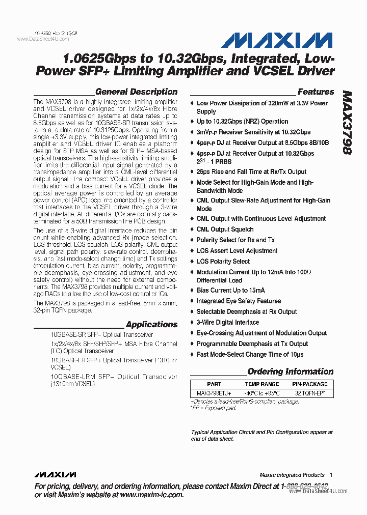 MAX3798_2194337.PDF Datasheet