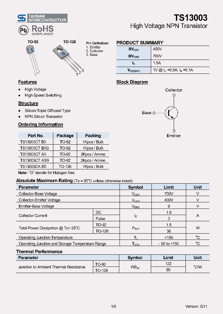TS13003CKB0_2194458.PDF Datasheet