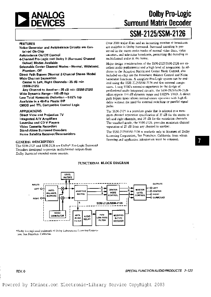 SSM2125P_2197694.PDF Datasheet