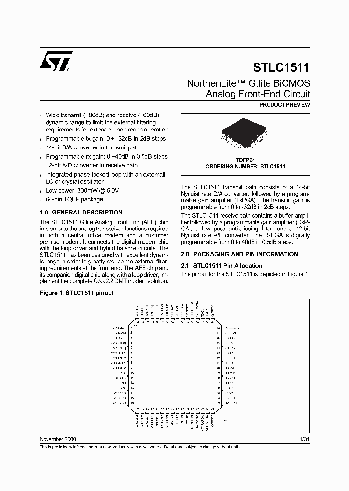STLC1511_2199111.PDF Datasheet