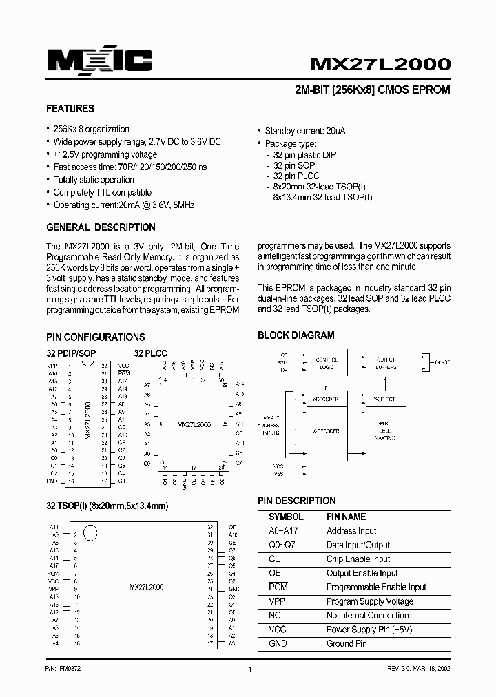MX27L2000T3C-70R_2197969.PDF Datasheet