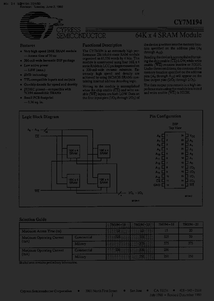 CY7M194-12DC_2203104.PDF Datasheet