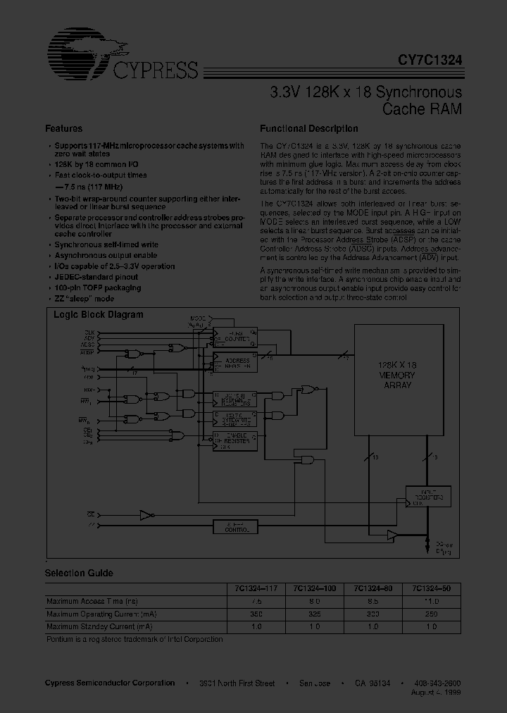 CY7C1324-50AC_2204420.PDF Datasheet