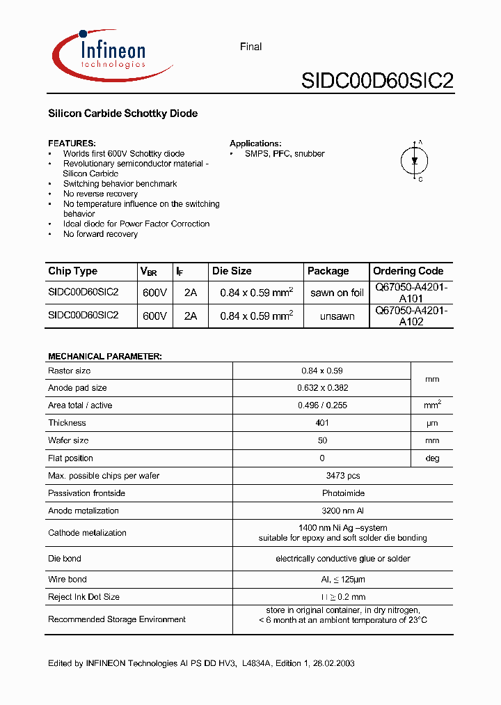 SIDC00D60SIC2SAWN_2207125.PDF Datasheet