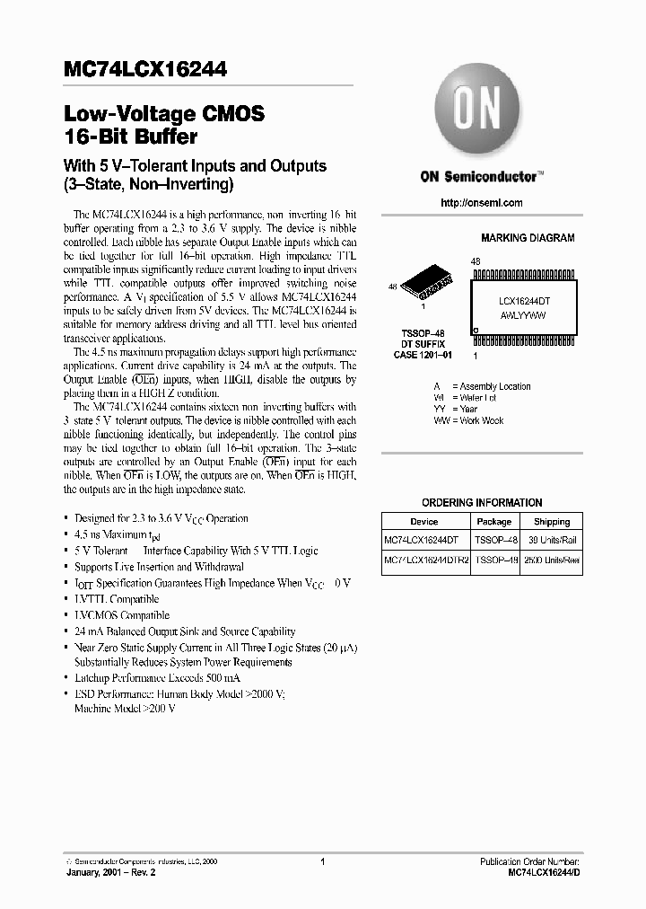 MC74LCX16244-D_2211692.PDF Datasheet
