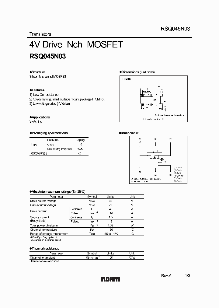 RSQ045N03_2212039.PDF Datasheet