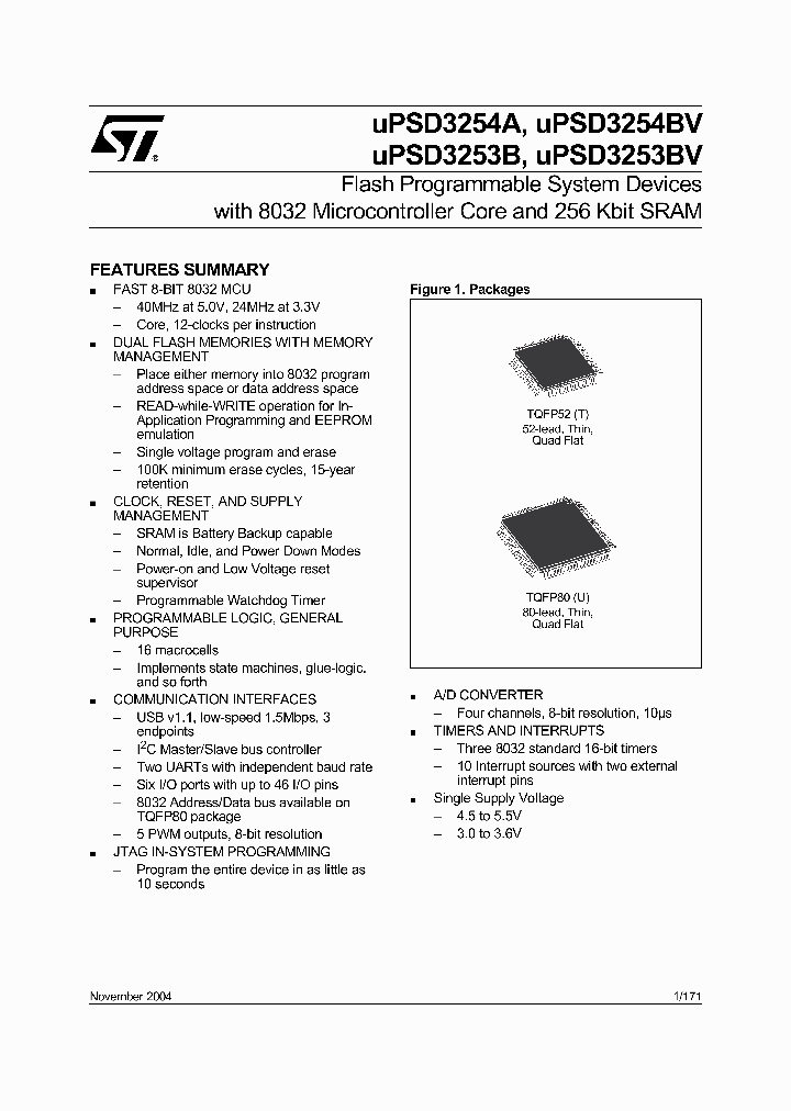 UPSD3254A-40T6_2213370.PDF Datasheet