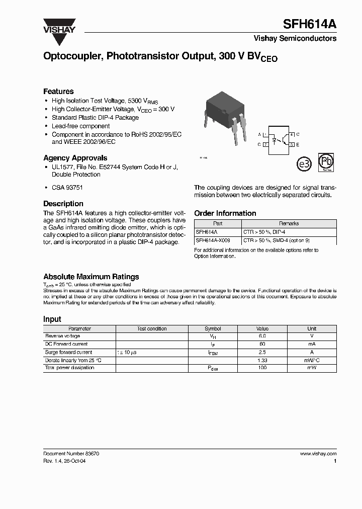 SFH614A-X009_2213936.PDF Datasheet