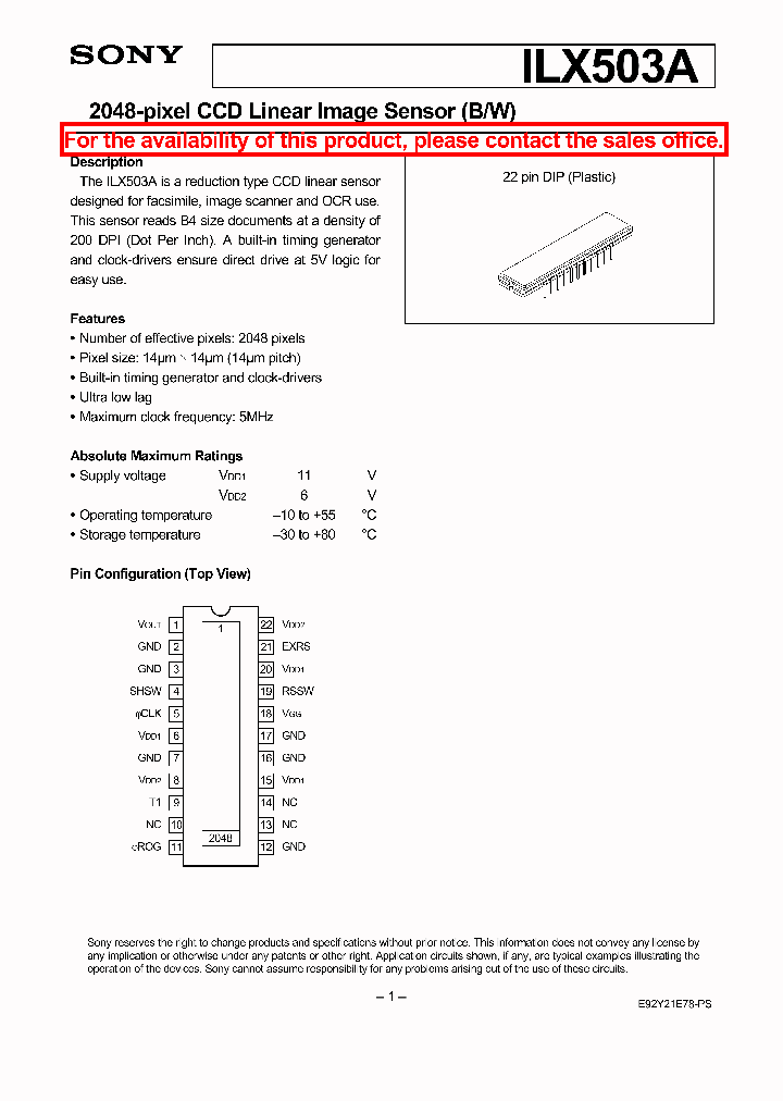 ILX503A_2215320.PDF Datasheet