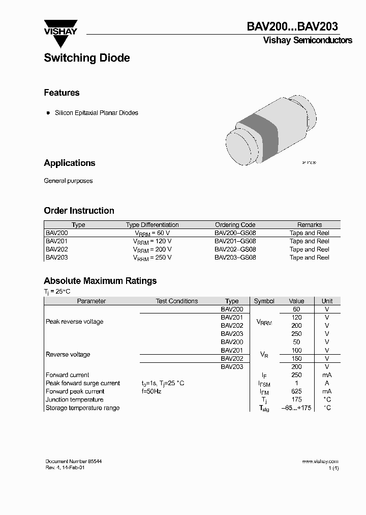 BAV201_2215540.PDF Datasheet