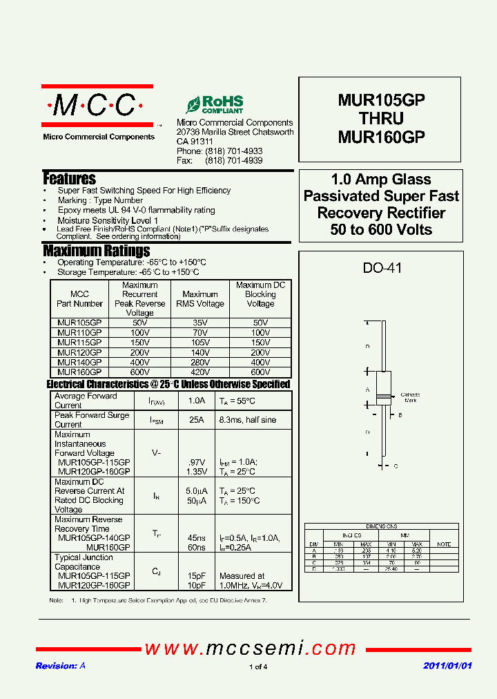 MUR110GP_2214399.PDF Datasheet