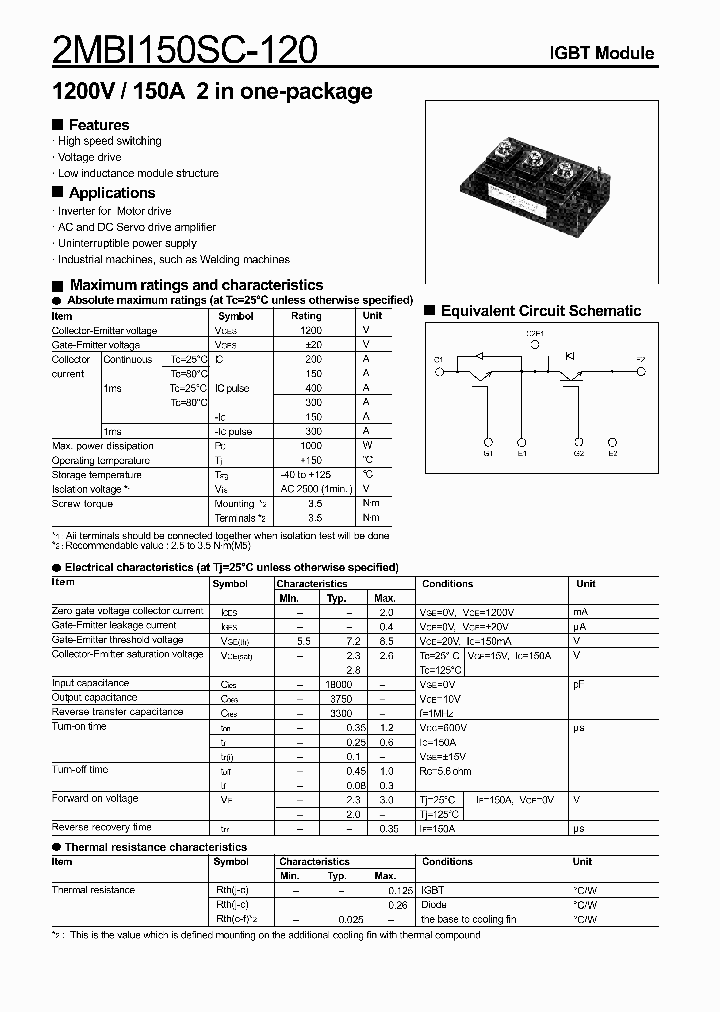 2MBI150SC-12001_2219807.PDF Datasheet