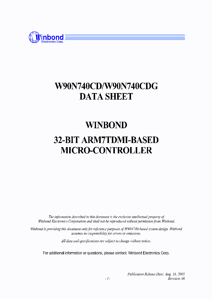 W90N740CDG_2221760.PDF Datasheet