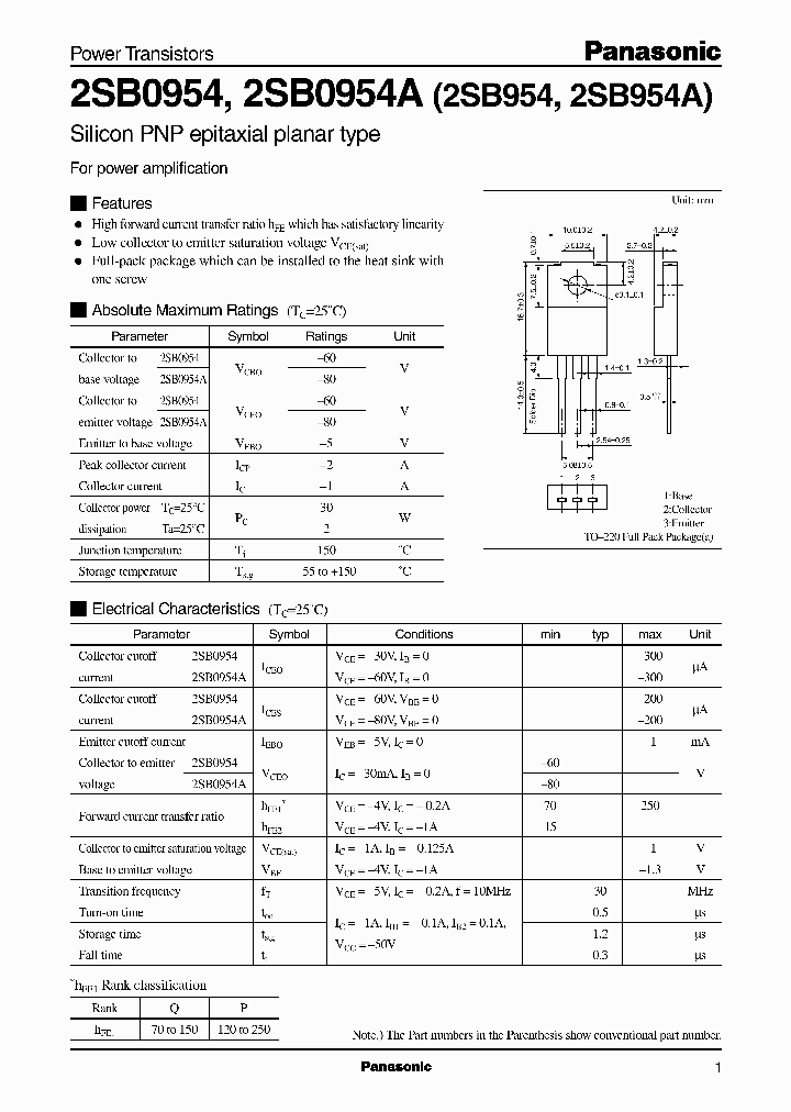 2SB0954P_2227087.PDF Datasheet