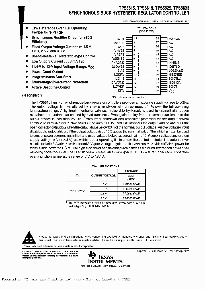 TPS5615TPS5618TPS5625TPS5633_2227809.PDF Datasheet