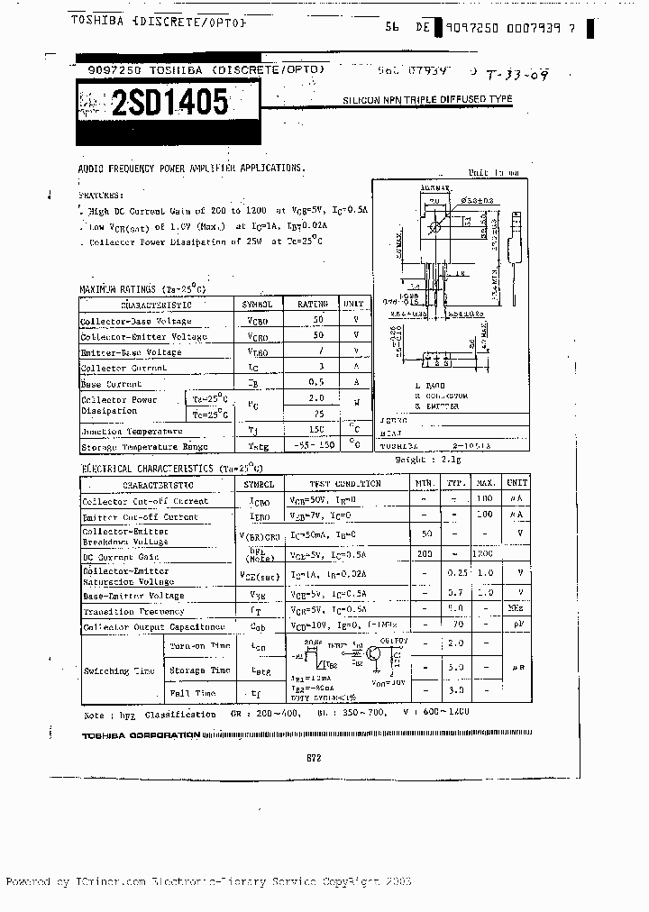 2SD1405_2229330.PDF Datasheet