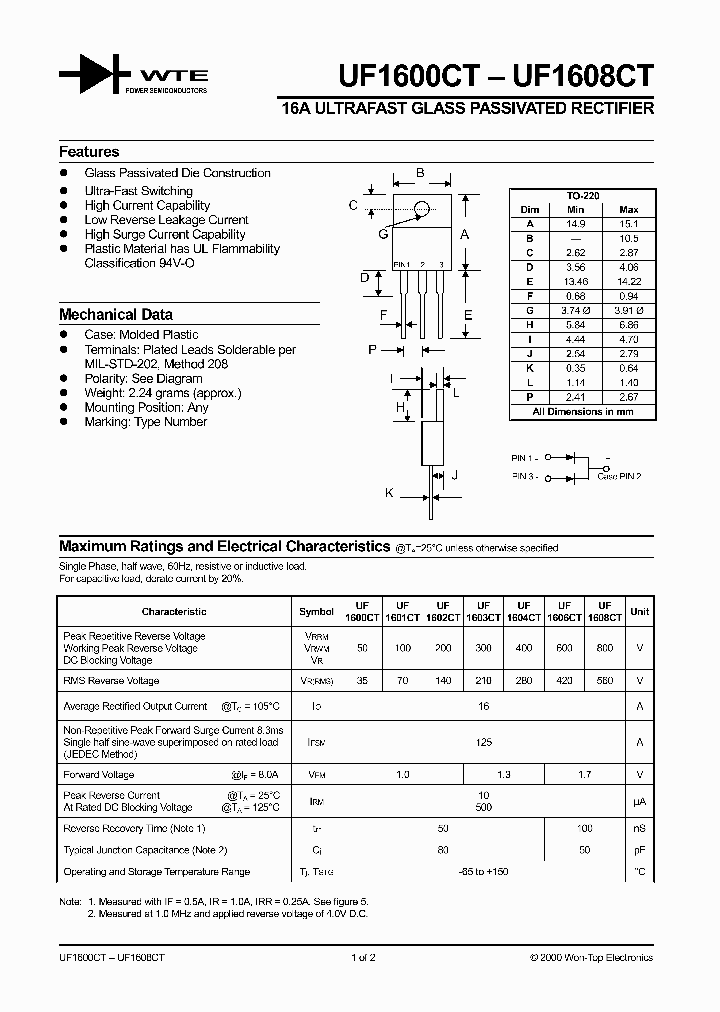 UF1600CT-UF1608CT_2230034.PDF Datasheet
