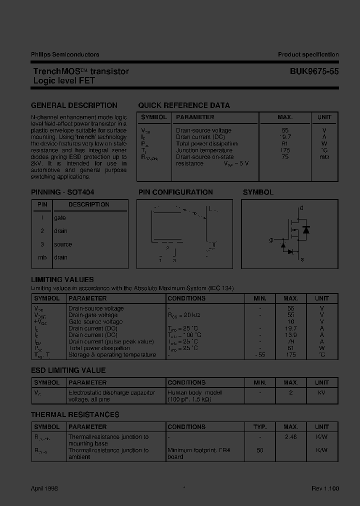 BUK9675-55TR_2232464.PDF Datasheet
