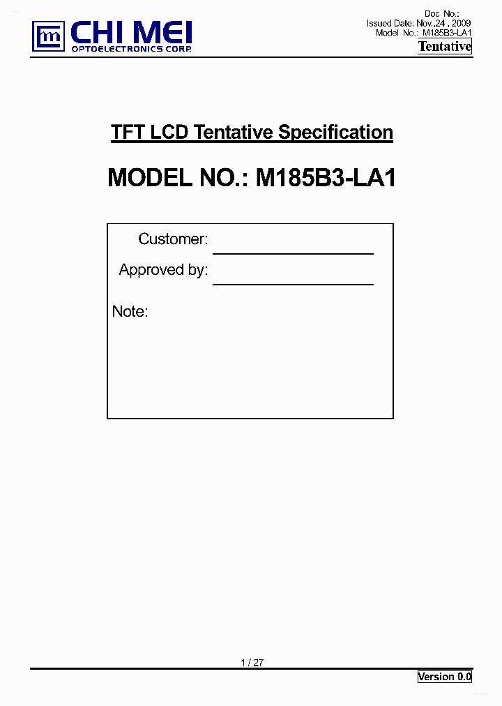 M185B3-LA1_2231341.PDF Datasheet