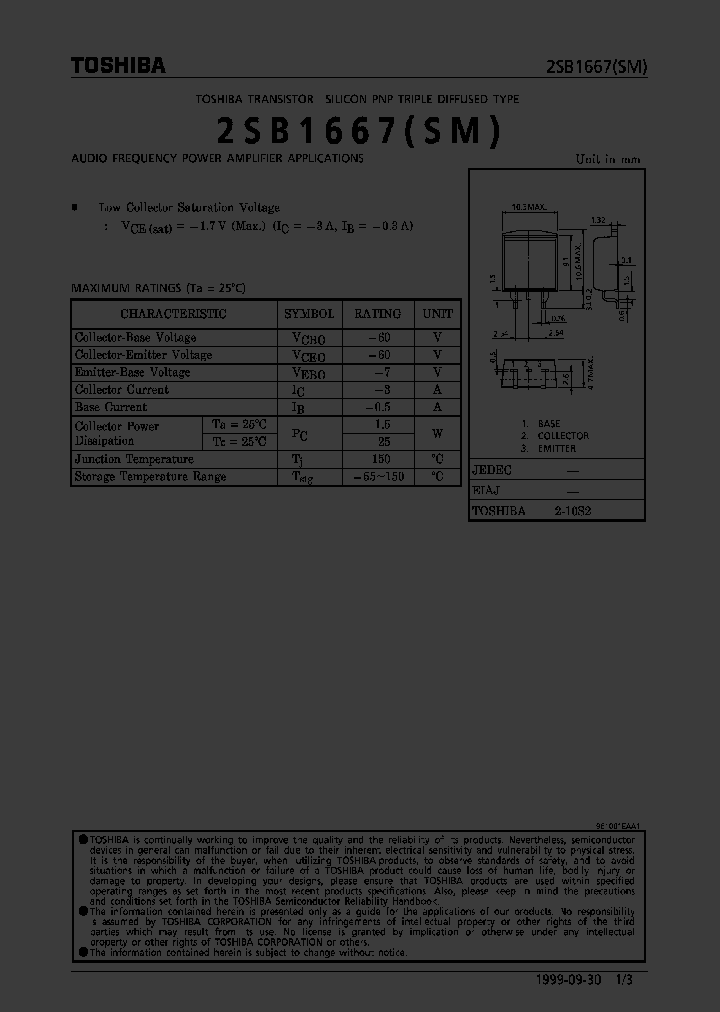 2SB1667SM_2232306.PDF Datasheet