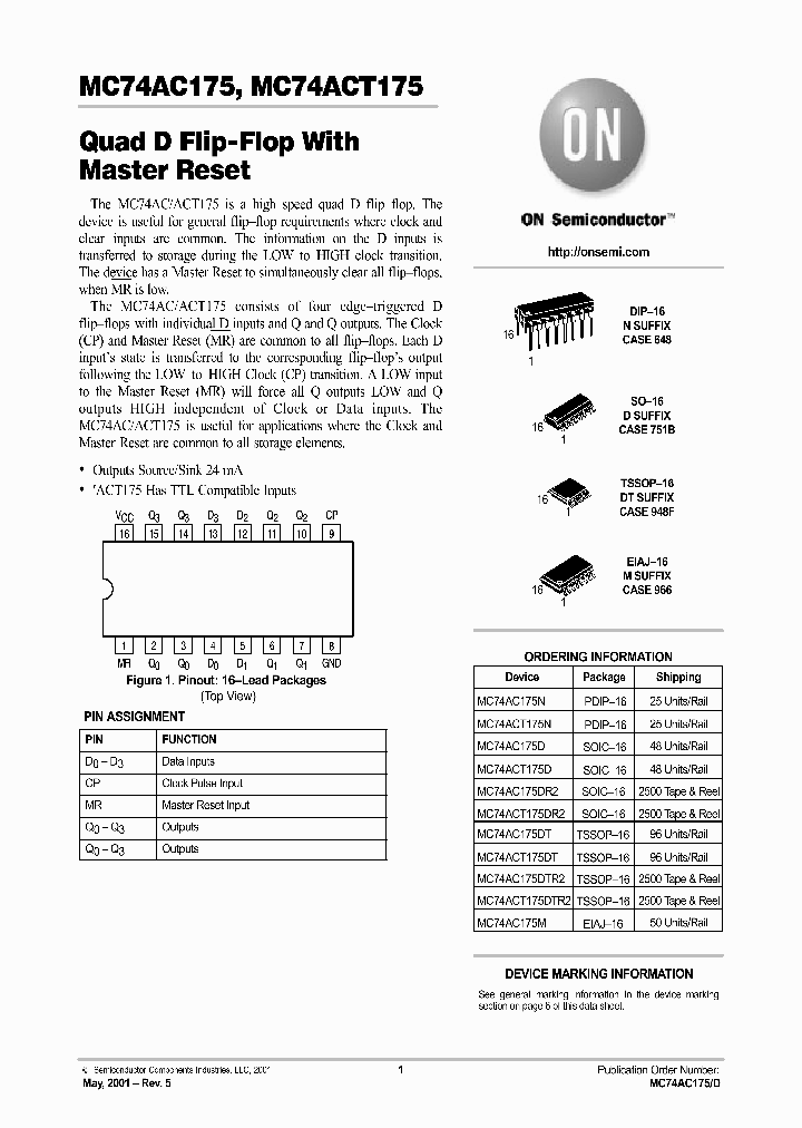 MC74AC175-D_2233762.PDF Datasheet